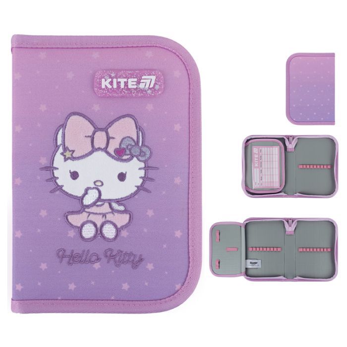 Пенал Kite 621 Hello Kitty, 1 відділення, 1 відворот (HK25-621)