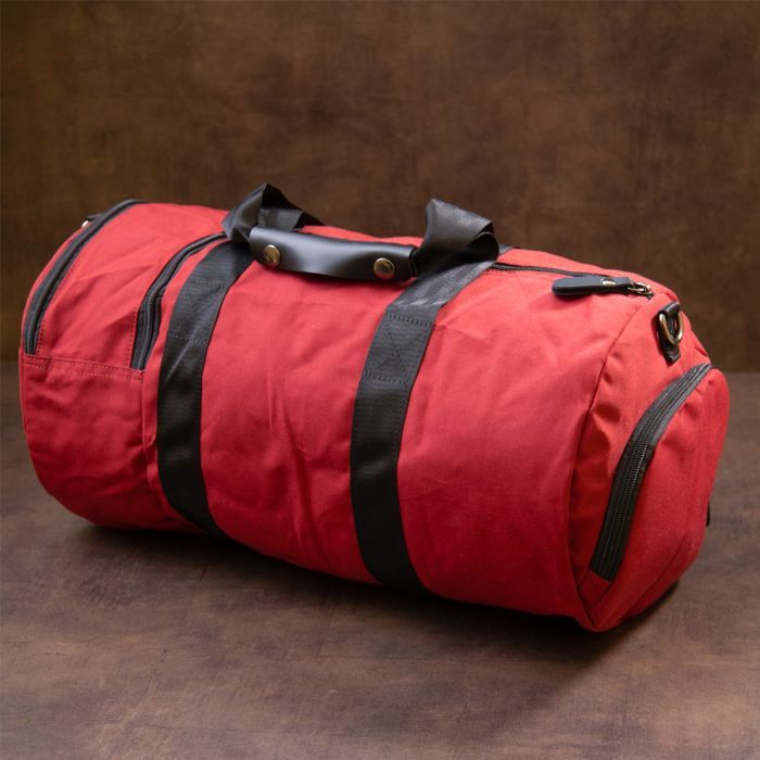 Сумка Vintage Спортивная текстильная Малиновая (20642) изображение 11