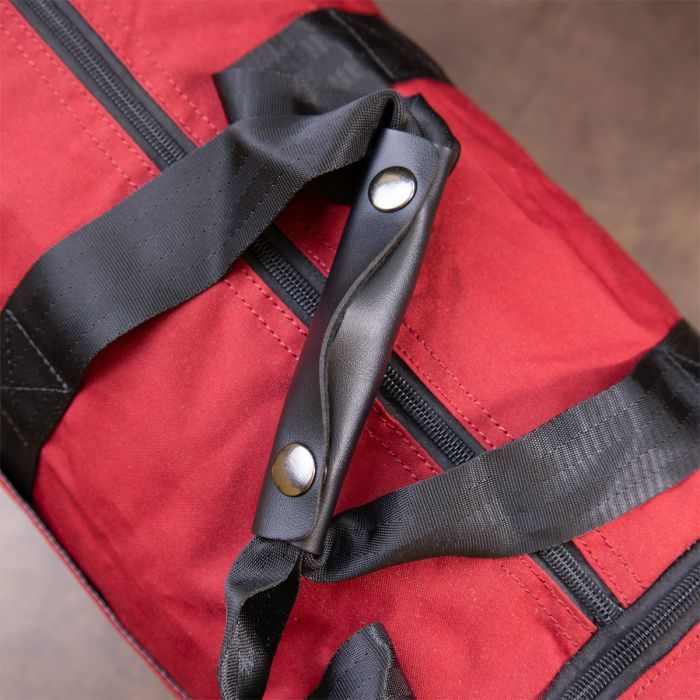 Сумка Vintage Спортивная текстильная Малиновая (20642) изображение 12