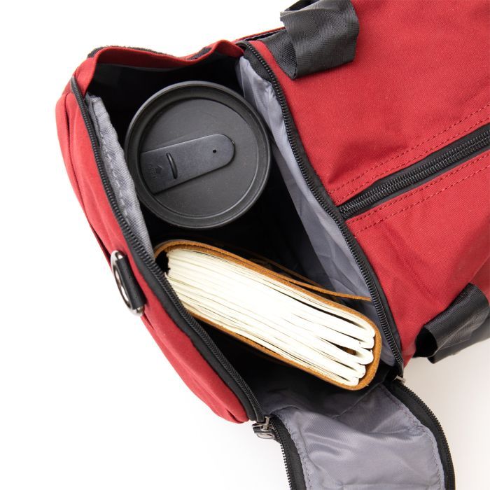 Сумка Vintage Спортивная текстильная Малиновая (20642) изображение 8