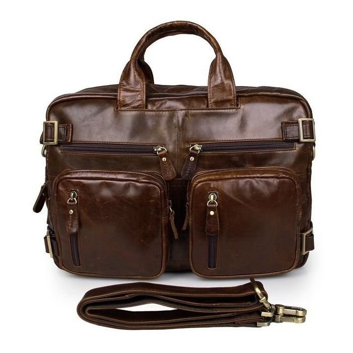 Сумка Vintage Коричневая (14074) изображение 2