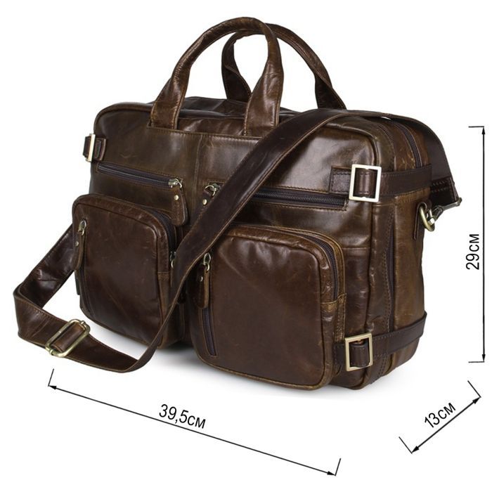 Сумка Vintage Коричневая (14074) изображение 3