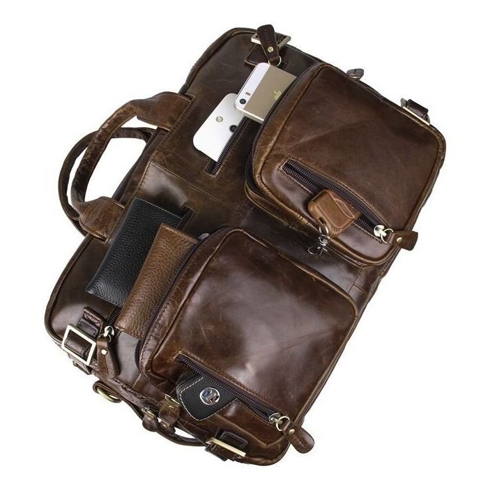 Сумка Vintage Коричневая (14074) изображение 8