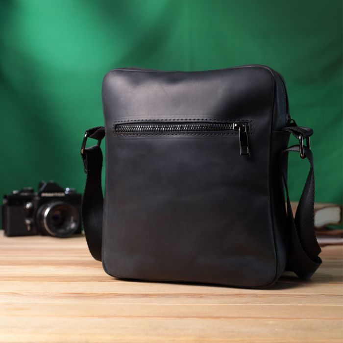 Сумка Shvigel Через плечо из матовой натуральной кожи Черная (22848) изображение 10