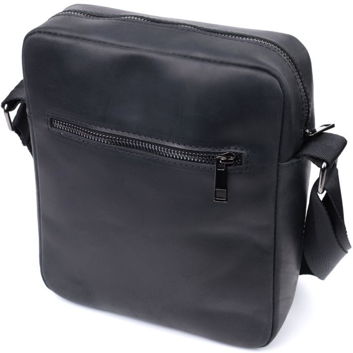 Сумка Shvigel Через плечо из матовой натуральной кожи Черная (22848) изображение 2