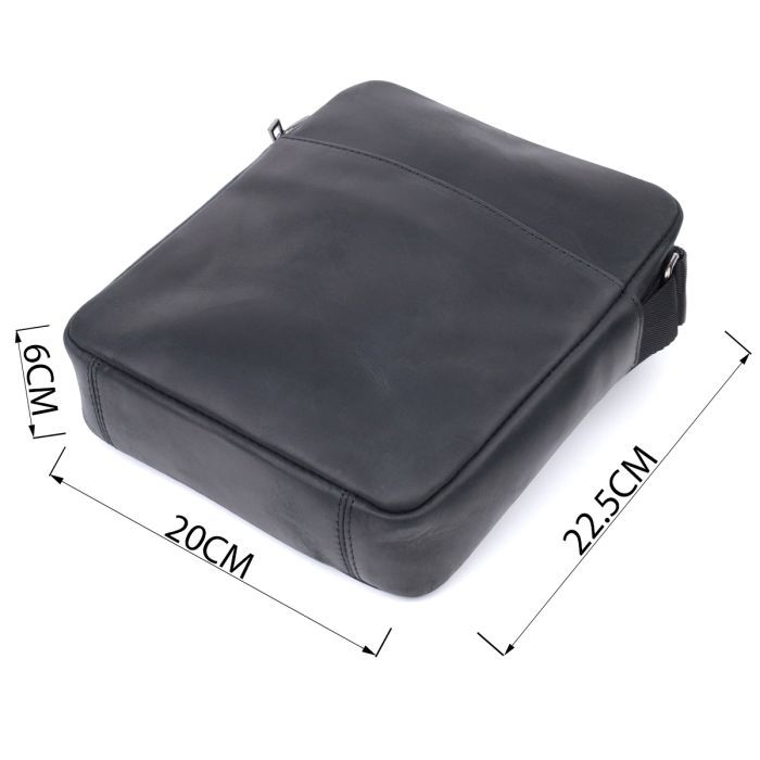 Сумка Shvigel Через плечо из матовой натуральной кожи Черная (22848) изображение 3