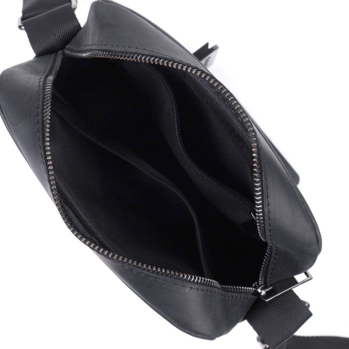 Сумка Shvigel Через плечо из матовой натуральной кожи Черная (22848) изображение 7