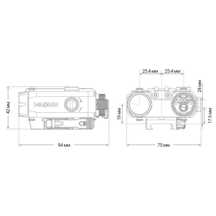 Тактический блок Holosun LS420-GR (LS420G) Green & IR / White & IR illuminator (747055) изображение 9