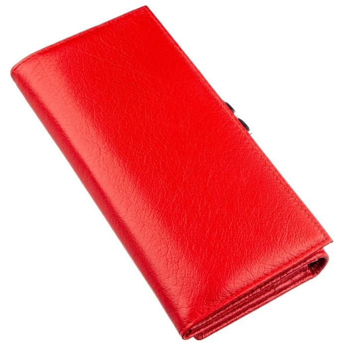 Гаманець ST Leather З монетницею на клямці Червоний (18957) зображення 2