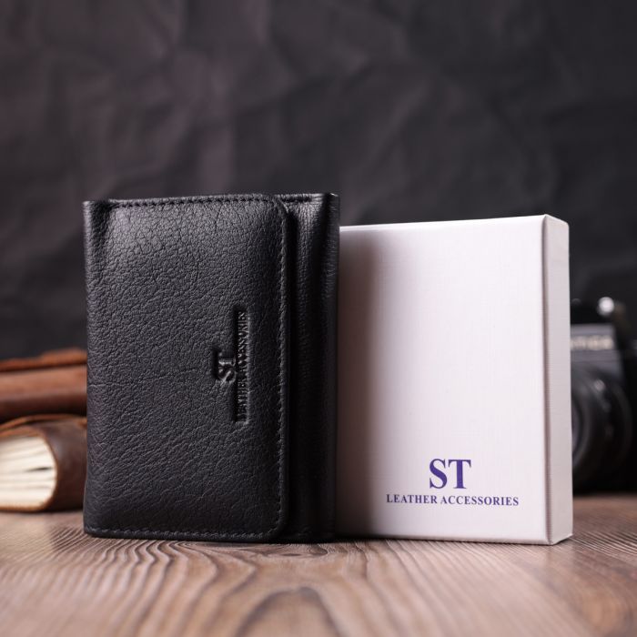 Кошелек ST Leather Кожаный Черный (22506) изображение 10