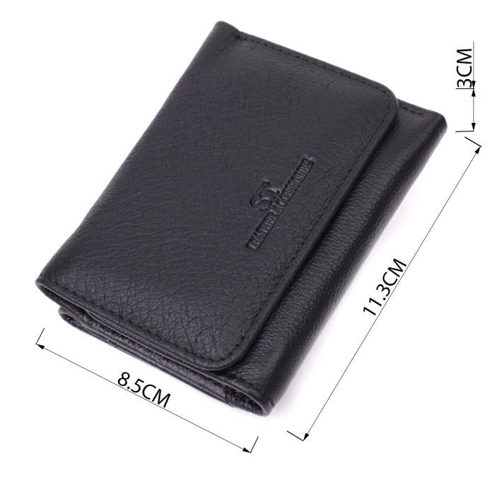 Кошелек ST Leather Кожаный Черный (22506) изображение 3
