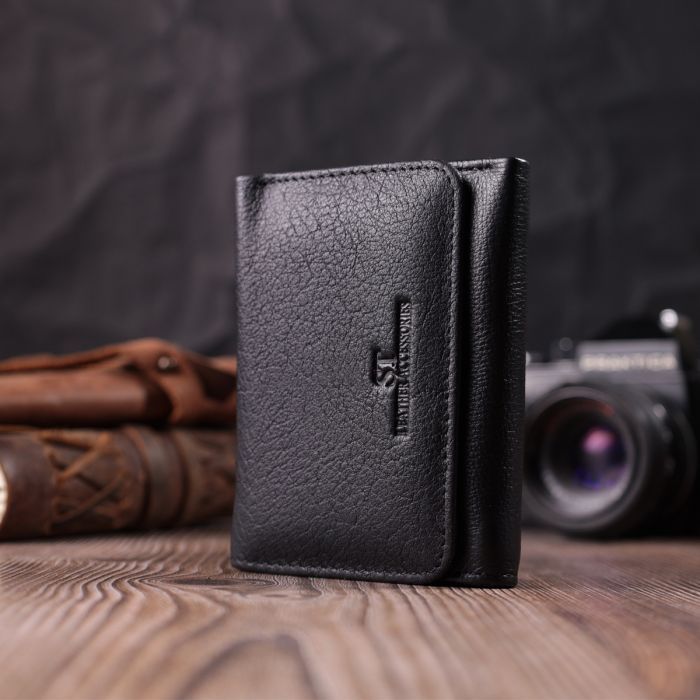 Кошелек ST Leather Кожаный Черный (22506) изображение 8