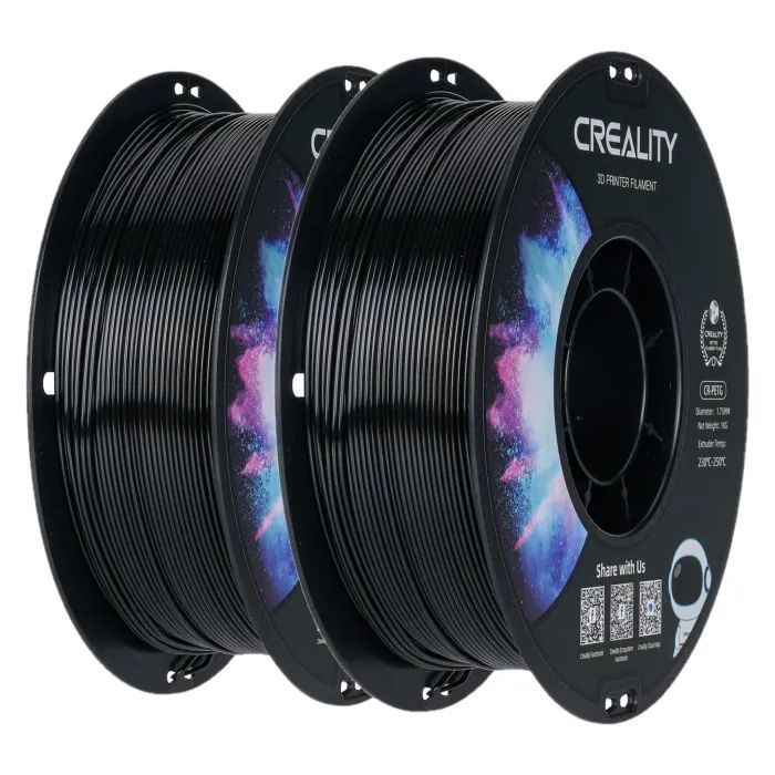 Пластик для 3D-принтера Creality PETG 1.75мм, black, 1кг (3301030035)