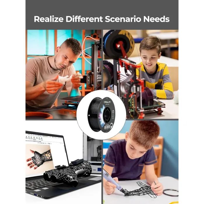 Пластик для 3D-принтера Creality PETG 1.75мм, black, 1кг (3301030035) зображення 5