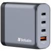 Зарядное устройство Verbatim GaN 140 W 4 ports (2xUSB-C-140 W,USB-C 20 W /USB-A -3.0) (32203)