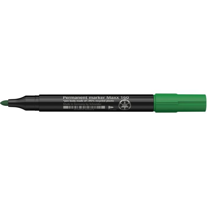 Маркер Schneider MAXX 160 перманентный 1-3 мм, зеленый (S116004)