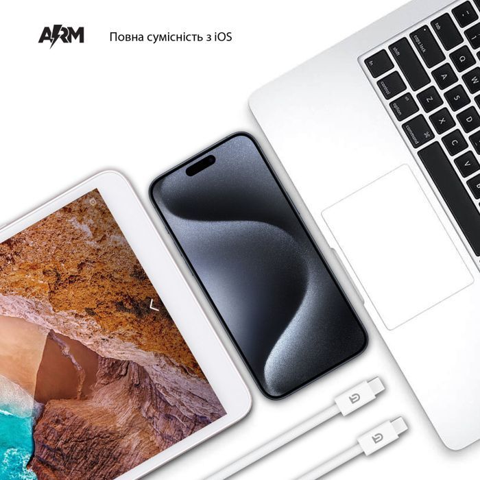 Дата кабель USB-C to USB-C 1.0m White Armorstandart (ARM72698) изображение 2