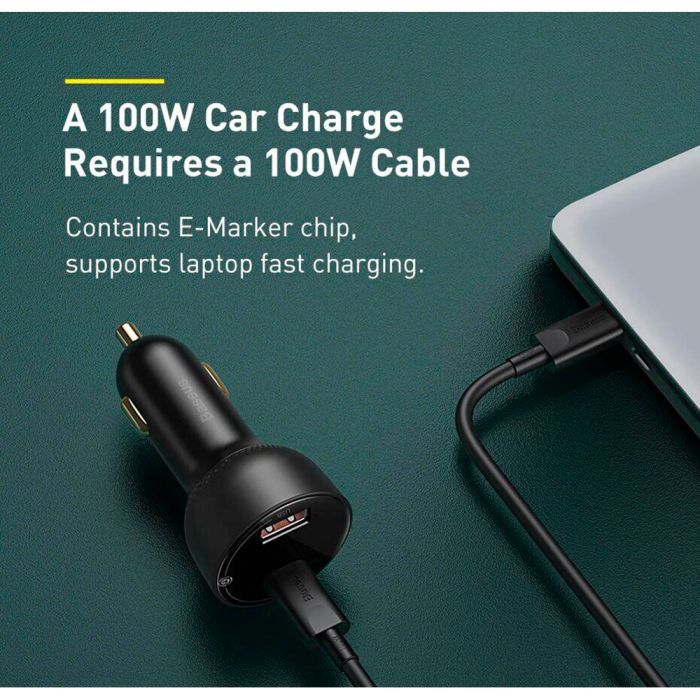 Зарядное устройство Baseus Superme Digital Display PPS Dual Quick Charger Car Charger black (TZCCZX-01) изображение 12