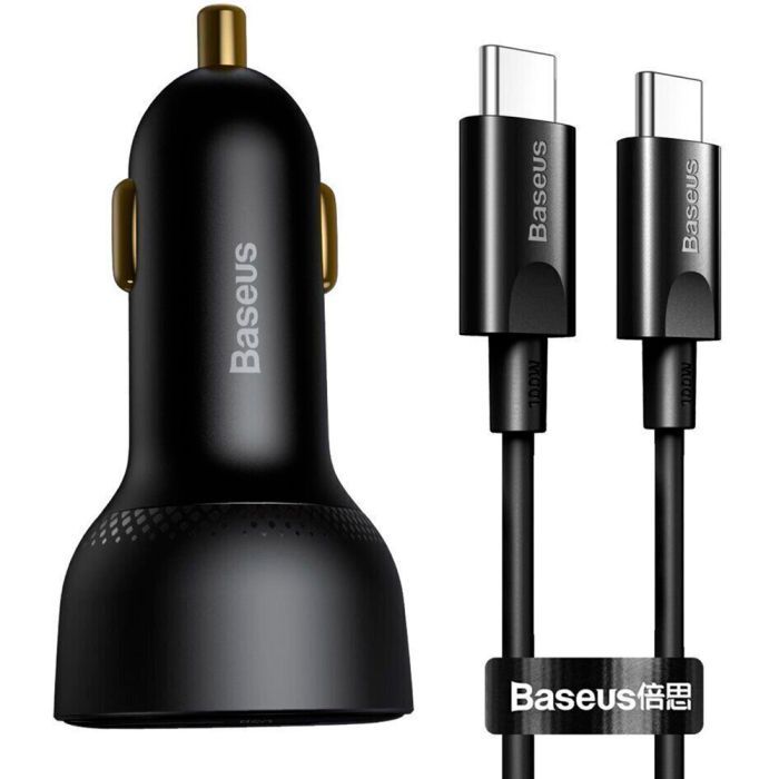 Зарядное устройство Baseus Superme Digital Display PPS Dual Quick Charger Car Charger black (TZCCZX-01)