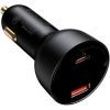 Зарядное устройство Baseus Superme Digital Display PPS Dual Quick Charger Car Charger black (TZCCZX-01) изображение 2
