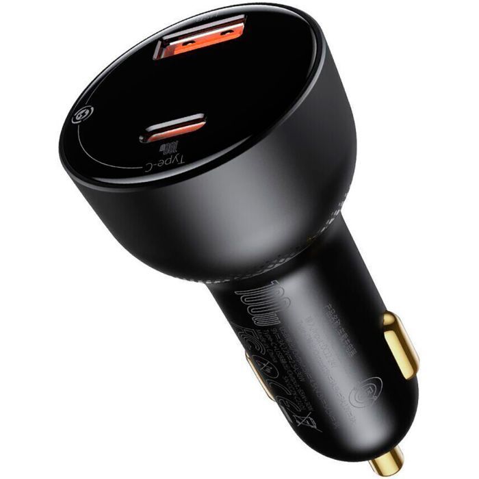 Зарядное устройство Baseus Superme Digital Display PPS Dual Quick Charger Car Charger black (TZCCZX-01) изображение 4