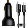 Зарядное устройство Baseus Superme Digital Display PPS Dual Quick Charger Car Charger black (TZCCZX-01)