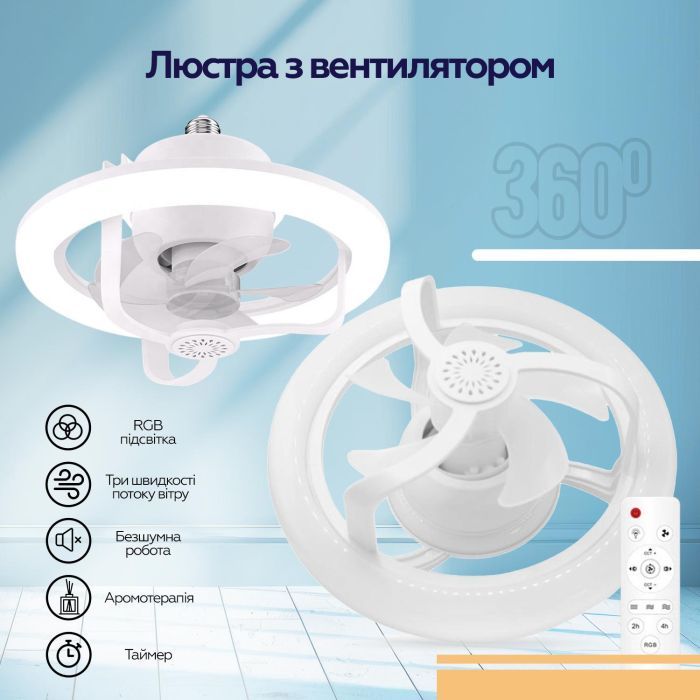 Вентилятор XoKo LED RGB Fan Light 100 Aroma (XK-FL-100RGB) изображение 10