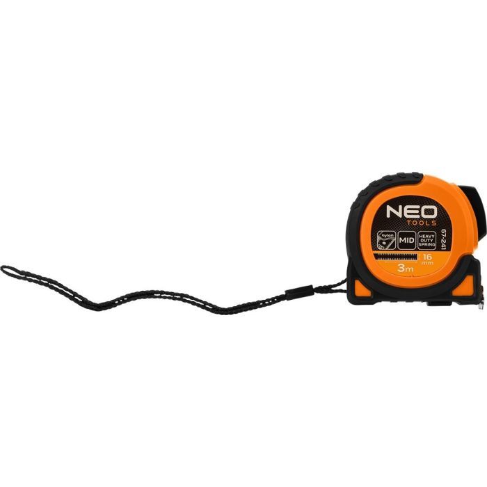 Рулетка Neo Tools Super Black, 3мx16мм, з фіксатором змотування, магніт (67-241) зображення 6
