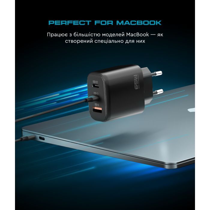 Зарядное устройство Armorstandart ARP-621 Resolute Power USB-C 65W GaN Black (ARM70023) изображение 6
