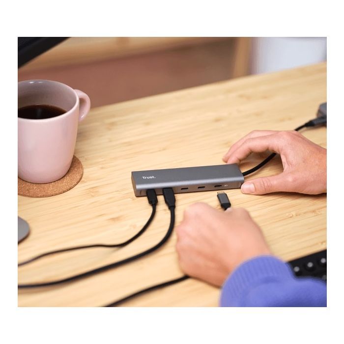 Концентратор Trust USB-C to 5xUSB-C aluminium 0.1m grey (25136_TRUST) зображення 3
