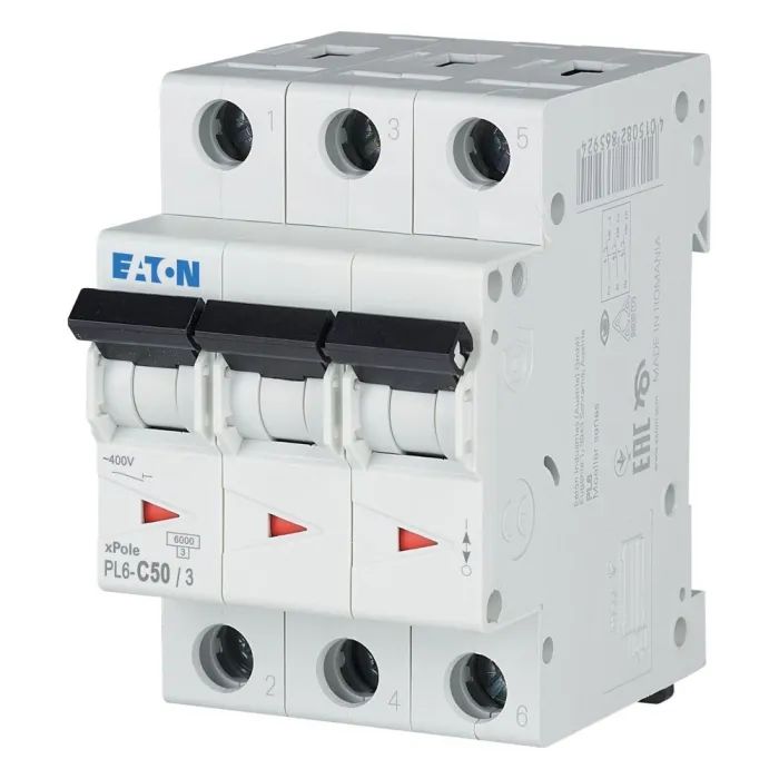 Автоматический выключатель Eaton 3-п. М3 С 50А PL6 6кА изображение 3