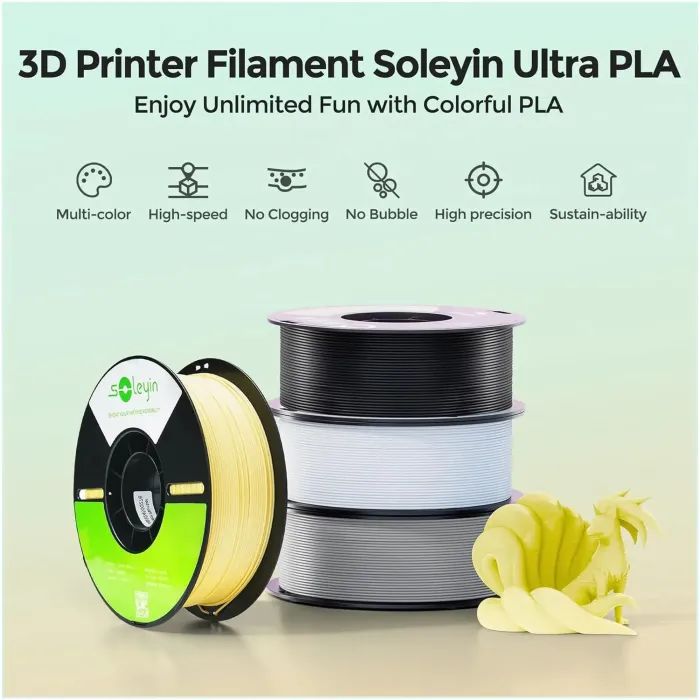 Пластик для 3D-принтера Creality Soleyin 1кг, 1.75мм, white (3301010505) изображение 2
