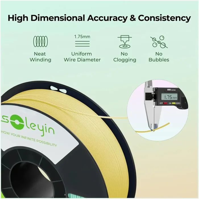 Пластик для 3D-принтера Creality Soleyin 1кг, 1.75мм, white (3301010505) изображение 5