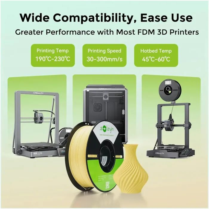 Пластик для 3D-принтера Creality Soleyin 1кг, 1.75мм, white (3301010505) изображение 7