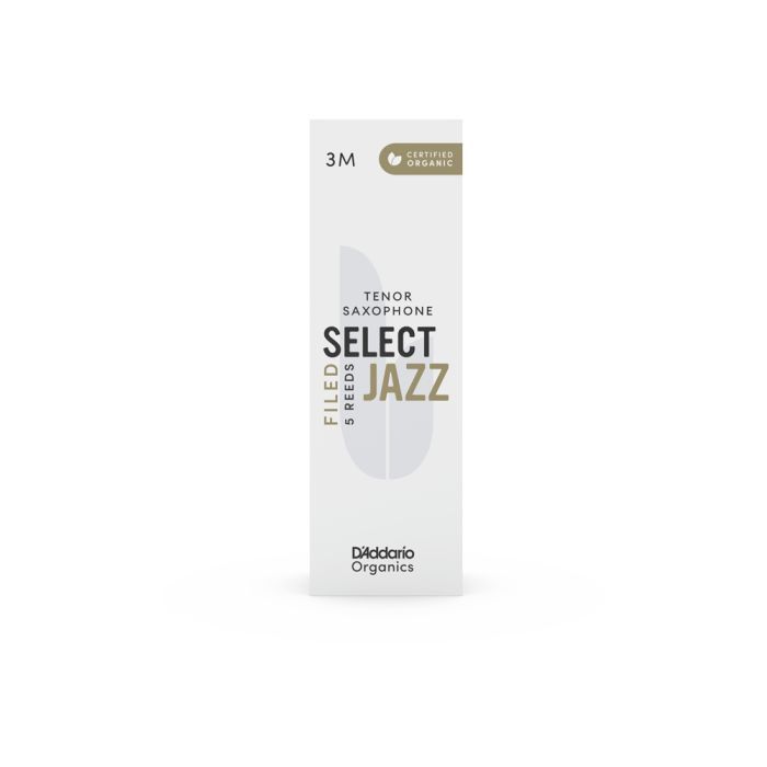 Тростина для саксофона D'Addario Organic Select Jazz - Tenor Sax Filed 3M - 5 Pack (ORSF05TSX3M) зображення 2