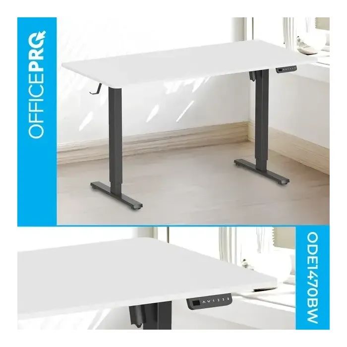 Компьютерный стол OfficePro ODE1670DW Dark Wood/Black (ODE1670DW) изображение 3