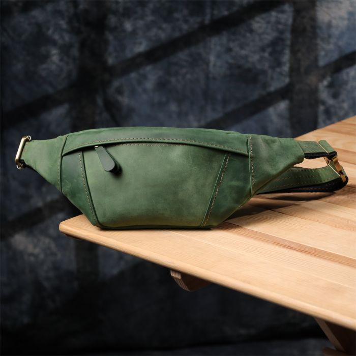 Сумка Shvigel Из натуральной кожи Зеленая (23124) изображение 8