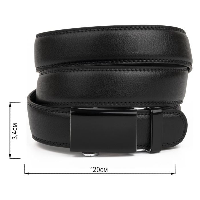 Ремінь Vintage Чоловічий тонкий Чорний (20312) зображення 3