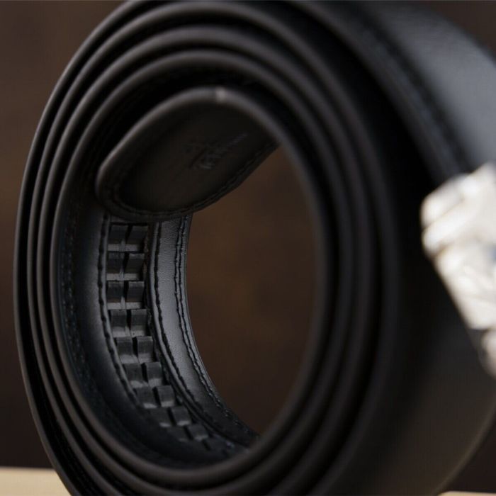 Ремінь Vintage Чоловічий тонкий Чорний (20312) зображення 7
