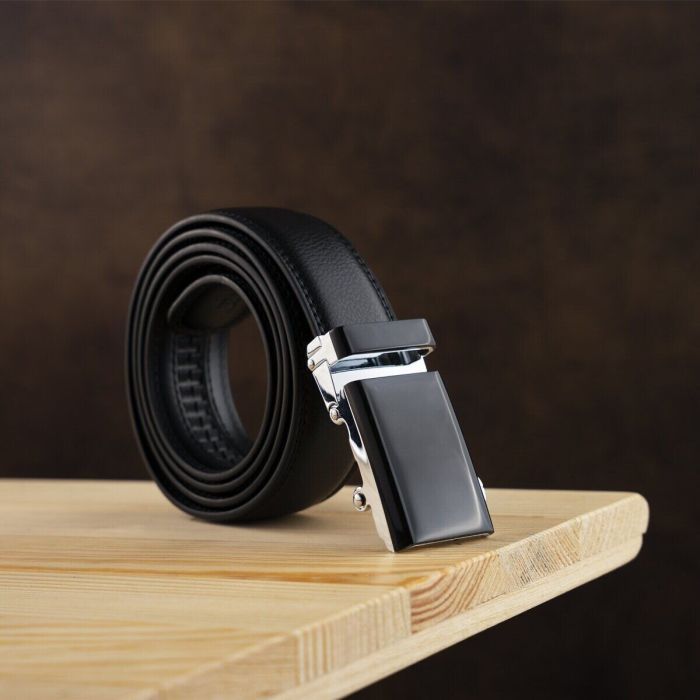 Ремінь Vintage Чоловічий тонкий Чорний (20312) зображення 8