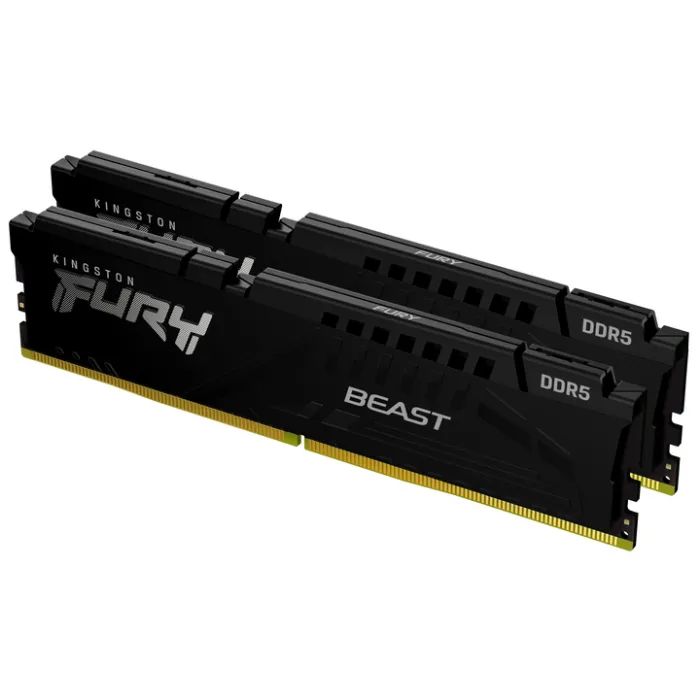 Модуль памяти для компьютера DDR5 64GB (2x32GB) 5200 MHz Beast Black Kingston Fury (ex.HyperX) (KF552C40BB2K2-64)