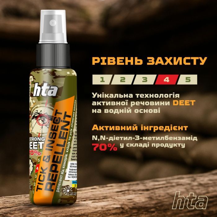 Спрей от насекомых HTA Strong Deet 70% 100 мл (4820159543946) изображение 4