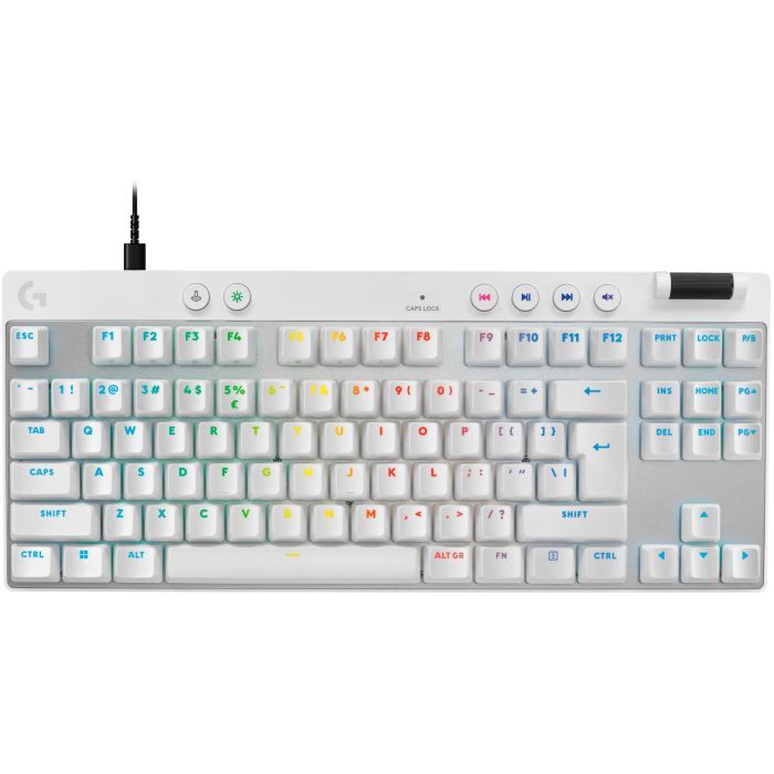 Клавиатура Logitech G PRO X TKL Rapid Linear USB UA White (920-013242)