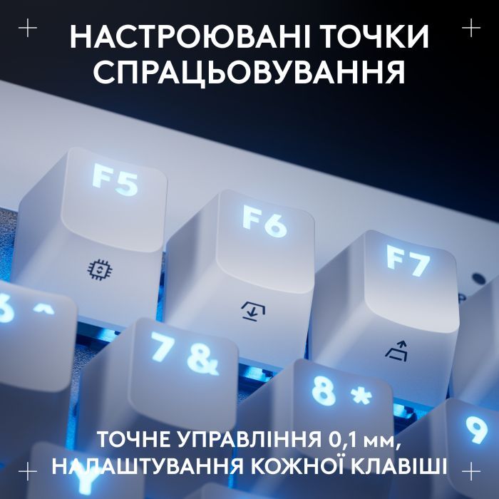 Клавиатура Logitech G PRO X TKL Rapid Linear USB UA White (920-013242) изображение 8