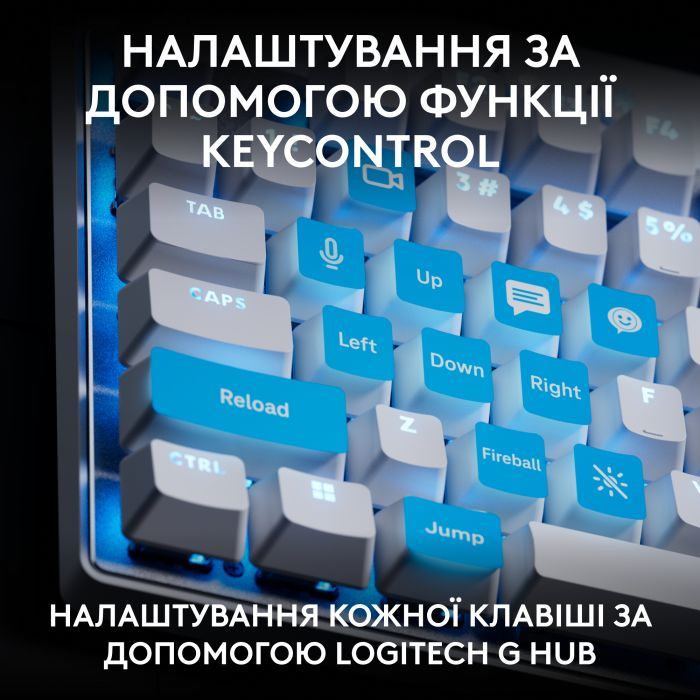 Клавиатура Logitech G PRO X TKL Rapid Linear USB UA White (920-013242) изображение 9