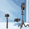 Штатив RTAKO C03 Octopus Extendable Tripod Selfie Stick (with Detachable Phone Holder) Black (6942063212416) изображение 9