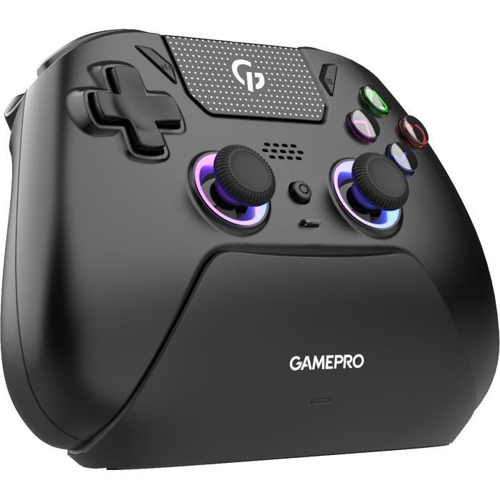 Геймпад GamePro із зарядною станцією 2.4G/BT 5.1/USB (Switch/PS/PC/iOS/Android) RGB Black (GPS20BDOC) изображение 2