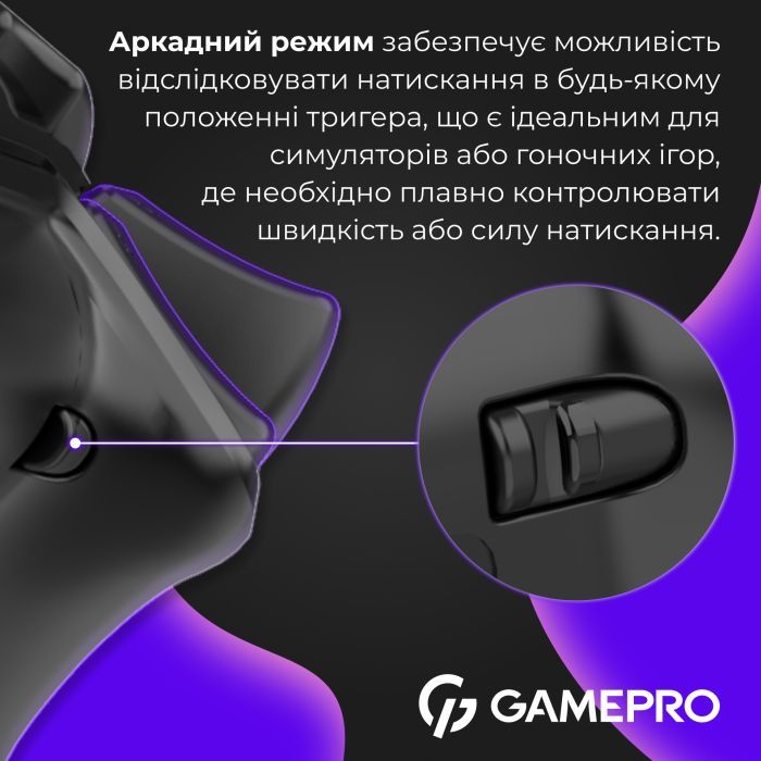 Геймпад GamePro із зарядною станцією 2.4G/BT 5.1/USB (Switch/PS/PC/iOS/Android) RGB Black (GPS20BDOC) изображение 8