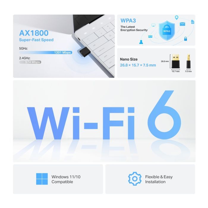 Сетевая карта Wi-Fi TP-Link Archer TX20U Nano (ARCHER-TX20U-NANO) изображение 3