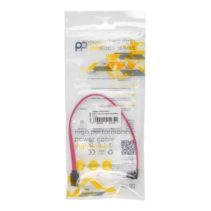 Кабель для передачи данных SATA III 0.3m 90° corner PowerPlant (CA914340) изображение 3